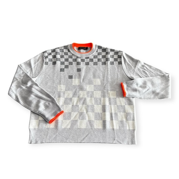 G/FORE Womens Jacquard Checkmate Crewneck Golf Sweater size Large - Picture 10 of 11